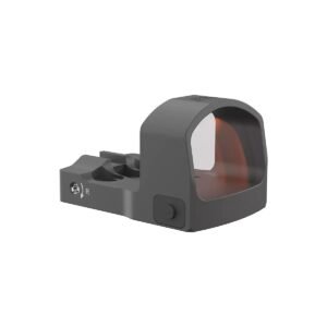 The Vector Optics Frenzy-S FM 1x17x24 Multi-Reticle (MOS) Pistol Red Dot Sight is a compact black reflex sight featuring a clear lens and adjustment buttons, designed to mount on firearms for enhanced aiming precision.